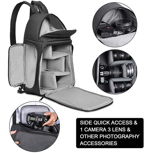 Imagen 2 de 7 de Mochila Para Camara Reflex Nikon Canon Sony Tripode Lente