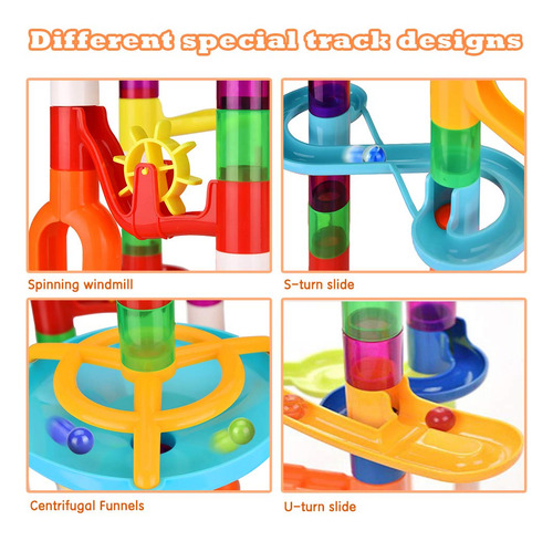 Marble Run, 135 Pcs Juego De Laberinto De Canicas Para