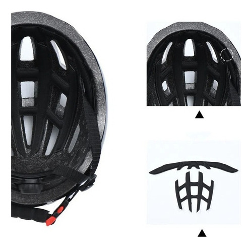 Casco De Bicicleta Ajustable Con Almohadilla Suave Y Protecc