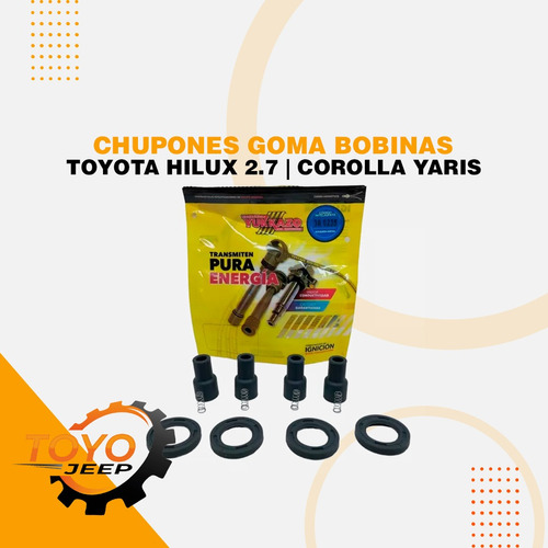  Chupones Goma Bobinas Toyota Hilux 2.7 Corolla Yaris