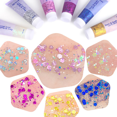 Gel Cosmético Con Purpurina Facial Con Lentejuelas Para Rost