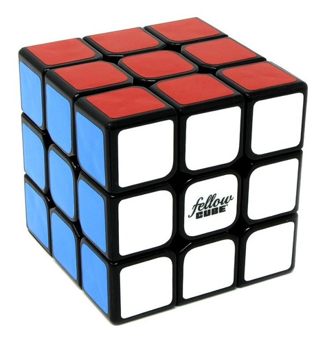 Kit Cubo Mágico Profissional 3x3 Fellow + Lube Gold + Base Estrutura Preto