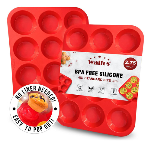 Juego De Moldes De Silicona Para Magdalenas - Antiadherente,