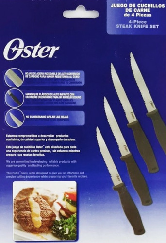 Juego De Cuchillos Oster Para Carne Set X 4 Steak Knife