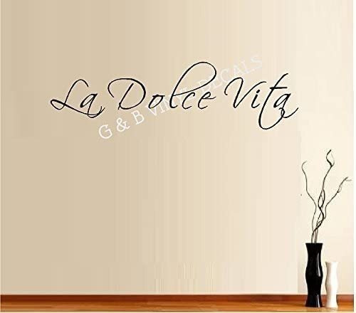 The Sweet Life La Dolce Vita Italian Quote Vinyl Wall D...