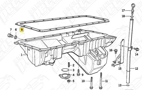 Junta Carter Oleo Bmw E46 330i 2003 Original