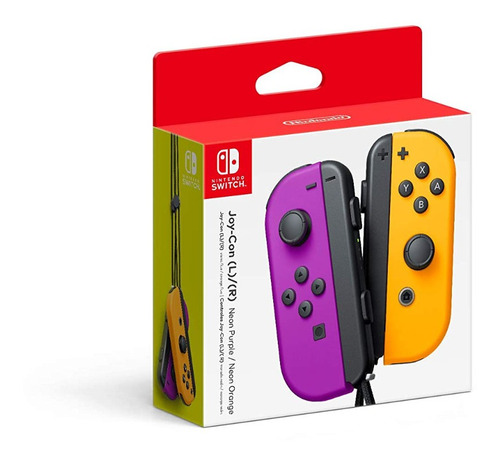 Nintendo Joycon Purpura/naranja Gamepad Control Switch Pc