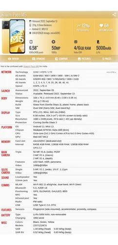 Xiaomi Poco M5 22071219cg 6gb 128gb Dual Sim Duos