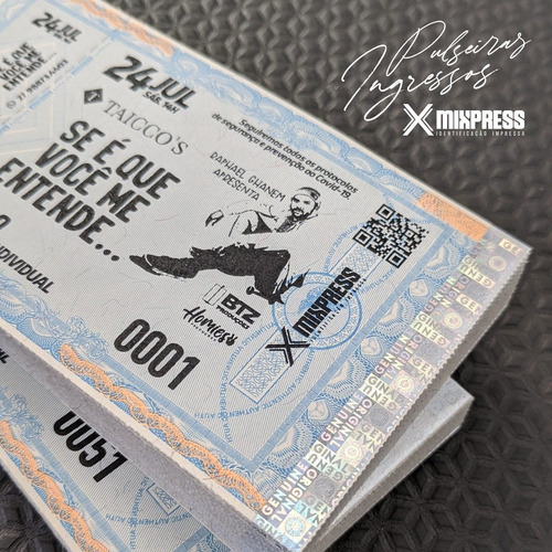 Imagem 4 de 6 de Ingresso Impressão P&b Simples . 100 Unids