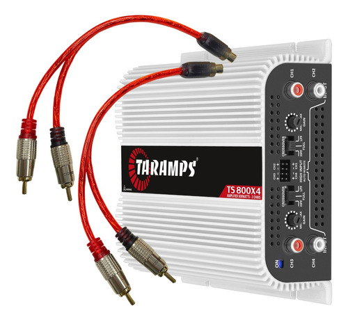 Modulo Amplifica Taramps Ts800x4 2 Cabo Y 2m/1f Kx3 Vermelho Cor Branco