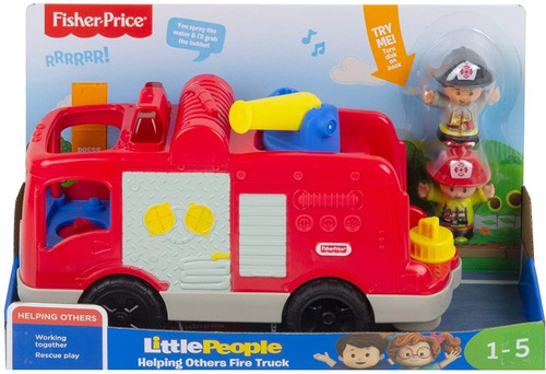 Fisher Price Little People Camión Bomberos + Sonido Y Frases