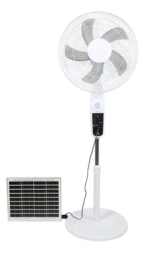 Ventilador Solar Recargable Con Luz Led Y Control Remoto Cantidad