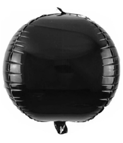 Balão Metalizado Redondo Orbz 24 Polegadas - 60cm Cor Preto