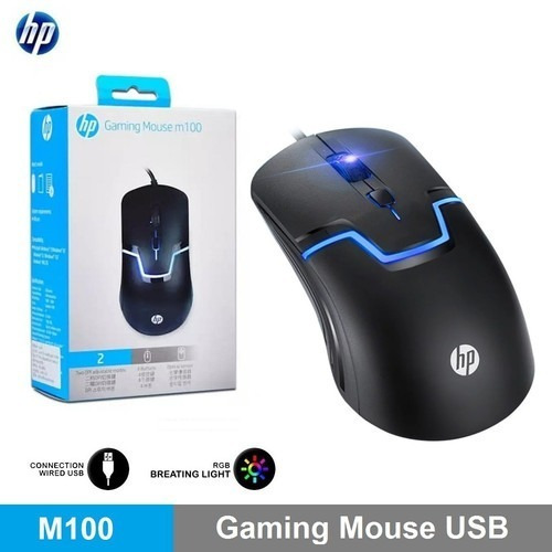 Mouse Optico Hp Gaming M100 Alambrico Usb Con Luz Led