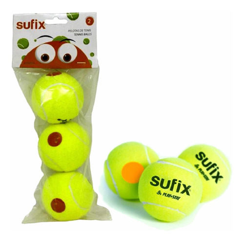 Pelotas Tenis Sufix® Punto Naranjo (3 Unid.) - Entrenamiento