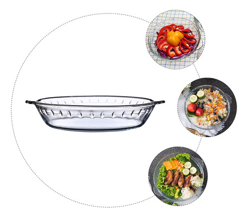 Sartén Para Asar Tostadora, Fuente Redonda De Vidrio