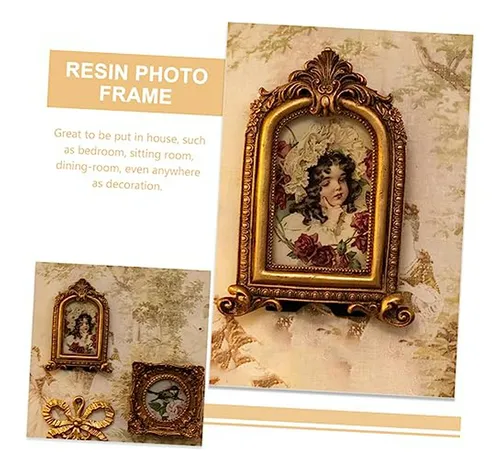 Marco De Fotos Vintage Para Parejas Y Familia - Oro, Resina,