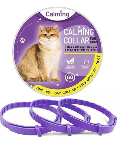 Collares Antiestrés Para Gatos Y Perros,3 Unidades,feromonas