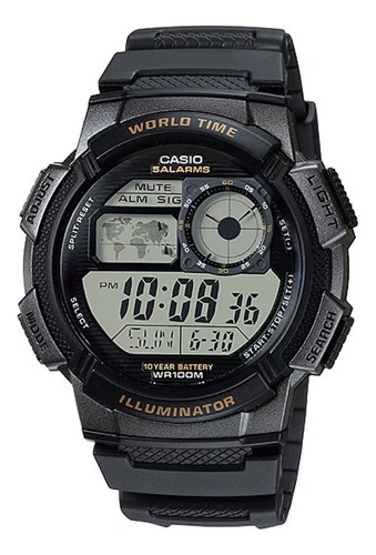 Reloj Casio Caballero Mapa Mundial Ae-1000w-1avcf