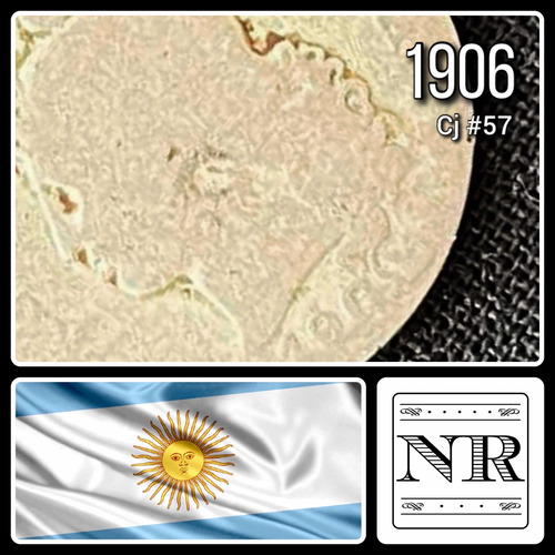 Argentina - 20 Centavos - Año 1906 - Cj #57 - Níquel