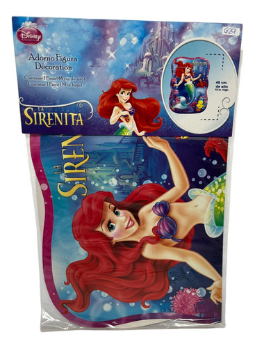 Adorno Fijo Figura Princesa Sirenita Ariel Fiesta Decoracion