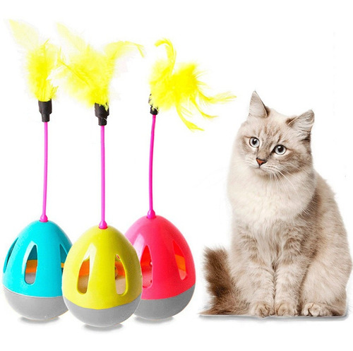 Imagen 2 de 6 de Juguetes Para Gatos Con Movimiento Y Pluma. Superentretenido