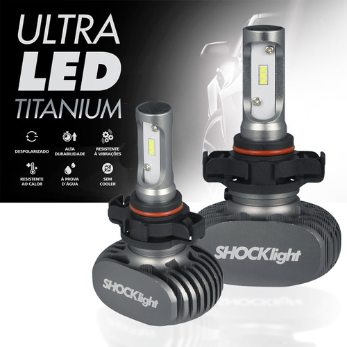 Led H16 50w 6000k 10.000 Lumens 12v Shocklight Titanium Kit