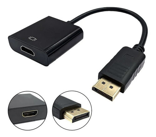 Cabo Adaptador Conversor Displayport Macho P/ Hdmi Fêmea