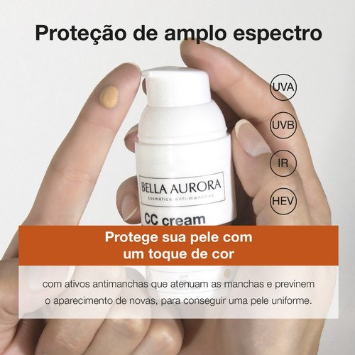 Bella Aurora - Cc Cream - Protetor Solar Tom Claro Fps50+