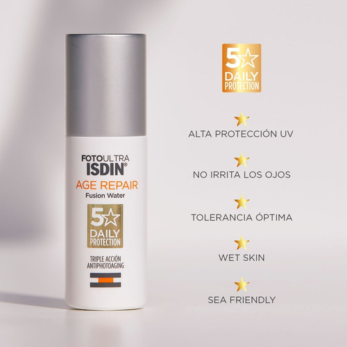 Imagen 2 de 2 de Isdin Protector Solar Age Repair Fusion Water Fps50+ X 50 Ml