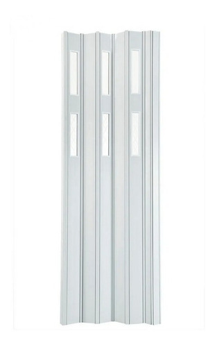 Puerta Plegadiza Reforzada Pvc 10mm 2 Vidrios Comb. 0,95x2m