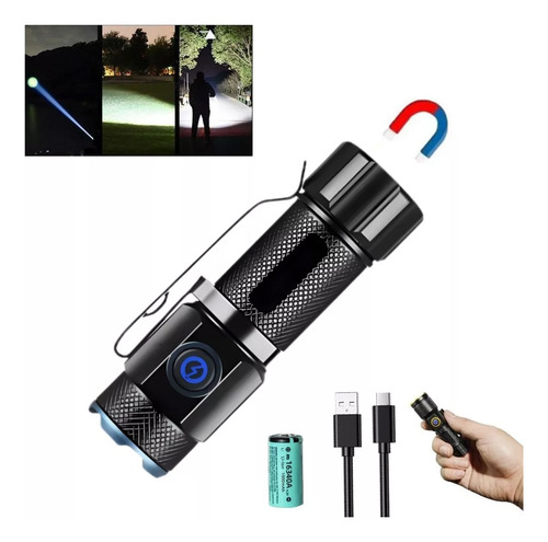 Mini Linterna Led Extremadamente Brillante Recargable 1500lm