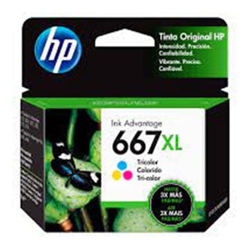 Cartucho Hp 667 Xl Color 3ym80al 8.0 Ml Original 