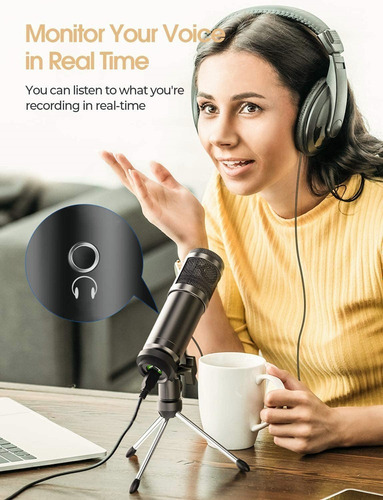 Micrófono De Condensador Profesional Usb Plug And Play Home