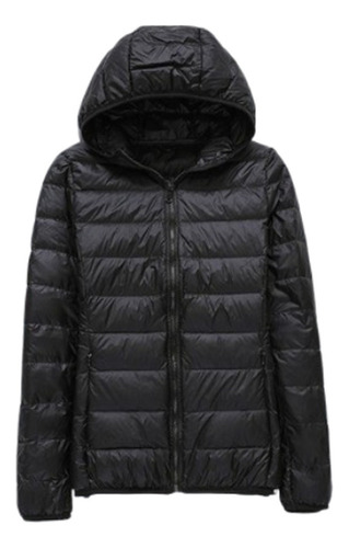 Chaqueta Con Capucha Y Cuello Alto Para Mujer Con Bolsillos