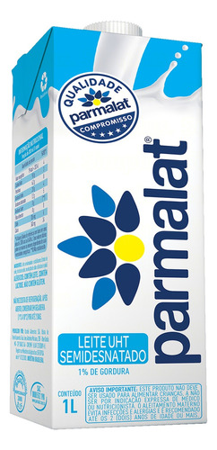 Leite UHT Semidesnatado Parmalat Caixa 1l