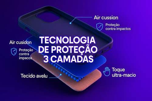 Kit Capa De Silicone iPhone 15 Pro E Cabo Carregador Tipo-c