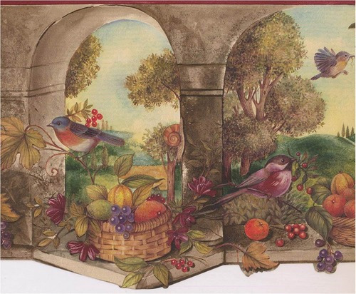 Borde De Papel Para Pared Cesta De Fruta De 22 Cm X 457 Cm