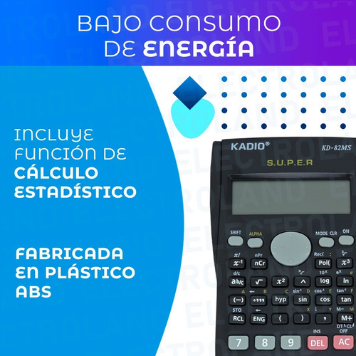 Imagen 5 de 10 de Calculadora Cientifica Kadio Kd-82ms 240 Funciones