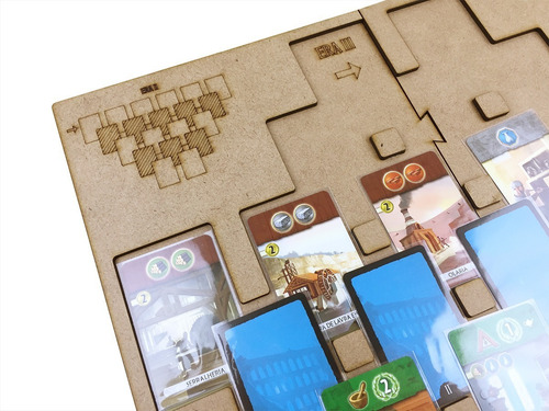 Playmat Em Mdf Para 7 Wonders Duel - Com Case