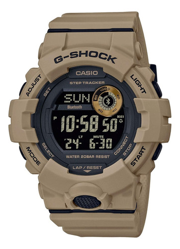 Reloj Casio G-shock Gbd800uc-5 Tan Desierto Táctico Militar Color de la correa Café