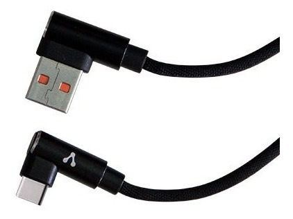 Cable Vorago Usb A Tipo C 2.4a 90 Grados Negro Cab-307 /v /v