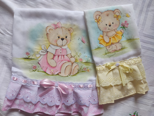 Kit Fralda !! Fralda Boca !! Fralda Pintada Com 2 Peças