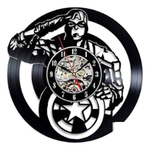 Reloj Corte Laser 0752 Capitan America Saludo Militar