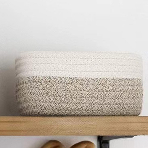 Cesta De Cuerda De Algodón Para Debajo Del 30cmx21cmx14cm