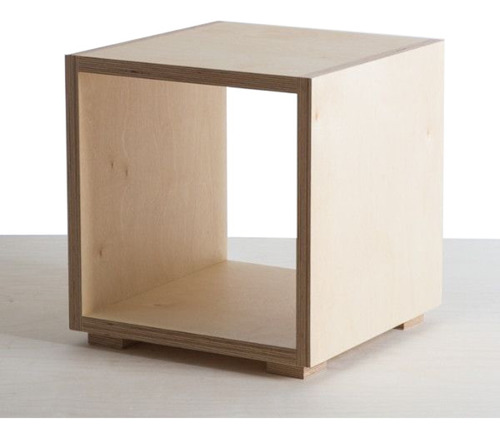 Cubo Organizador Repisa Mesa Auxiliar De Madera 35x35