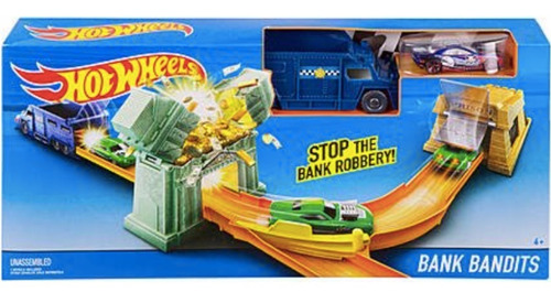 Hot Wheels Asalto Al Banco. Pista Carros Hotwheels