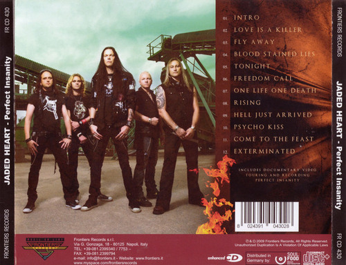 Cd Perfect Insanity (jaded Heart) Estándar