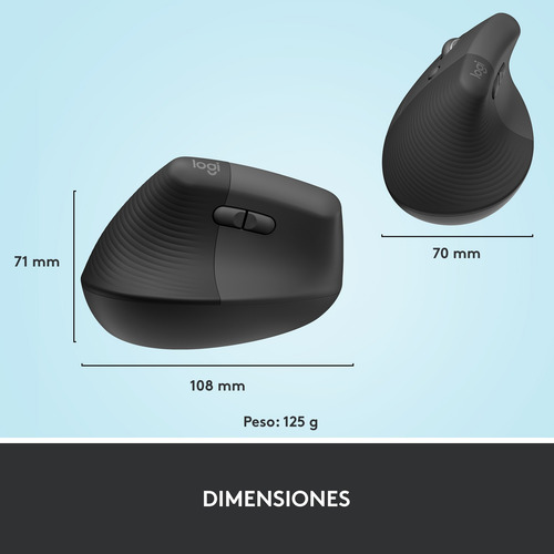 Mouse Izquierdo Logitech Mx Vertical Lift Grafito Revogames