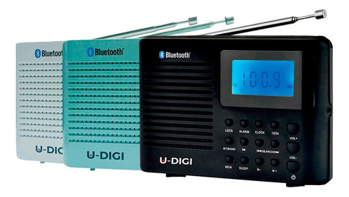 Radio Portátil Am/fm Digital Bluetooth Reloj Alarma U-digi